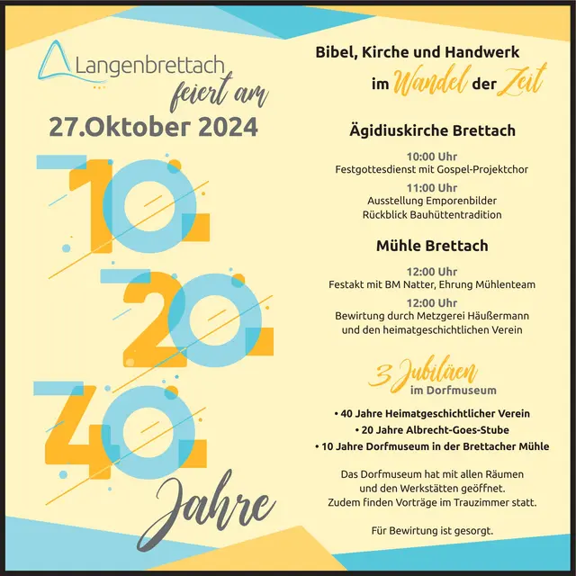 Jubiläum am 27.10.2024